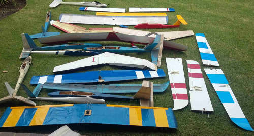 whole collection of aeroplanes