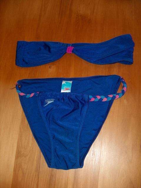 Speedo blue bikini with pink trim Size 32