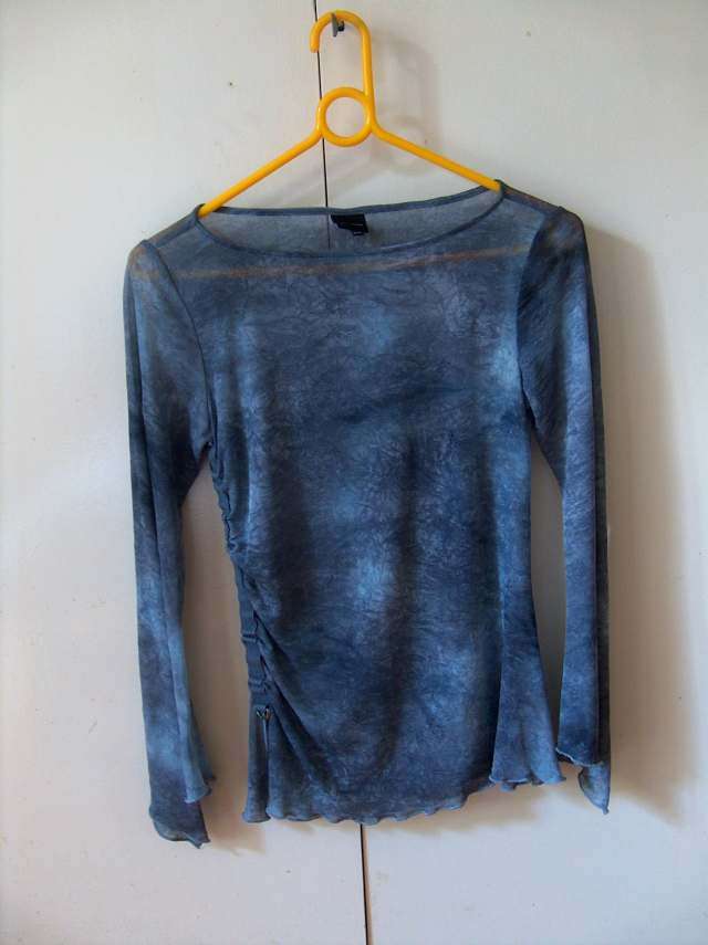 Truworths Size 34 thin long sleeve blouse - grey mottled