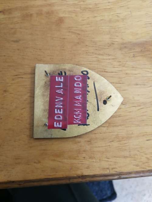 Edenvale Regiment Shoulder Flash - all pins intact