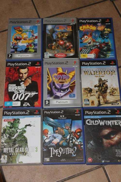 Playstation 2 Games.  Nine games sold as lot.
