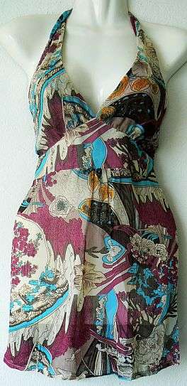 Halter Neck Floral Top. Size 36