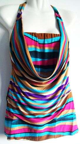 Colourful Cowl Neck Top
