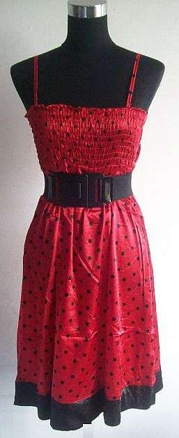 February is coming!! Red/Black Polka Dot Dress