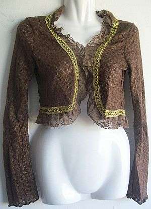 Trendy Brown Shrug/Top. Size 34/36