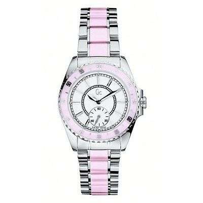 Ladies Beautiful GUESS Collections GC Women White Pink Multi-tone Watch