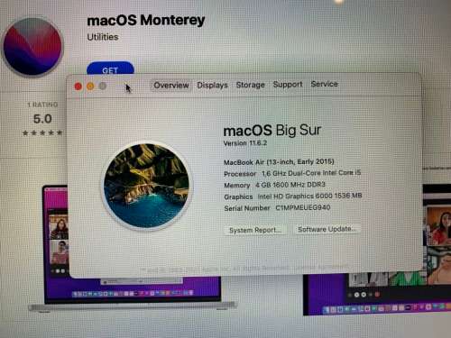 Macbook Air 13-inch 2015 - Silver - Preowned - Grade A ~ Like New ~ FREE Shipping