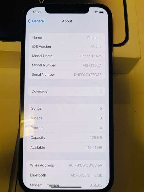 iPhone 12 Pro 128GB LTE - Certified Preowned with Box ~FREE Shipping