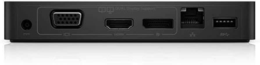 Dell D1000 Universal Dock USB 3.0 Full HD Dual Video Docking Station + Dell 65W Power Adapter