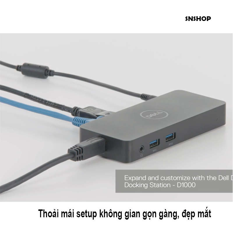 Dell D1000 Universal Dock USB 3.0 Full HD Dual Video Docking Station + Dell 65W Power Adapter