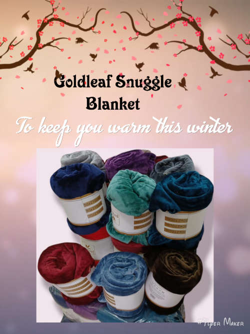 Goldleaf Teal Blanket