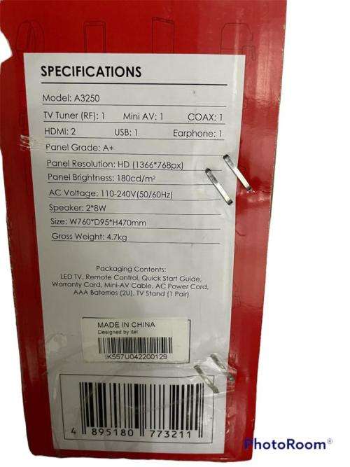 Itel 32 Inch HD Led TV