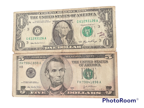 USA 5 Dollars and 1 Dollars