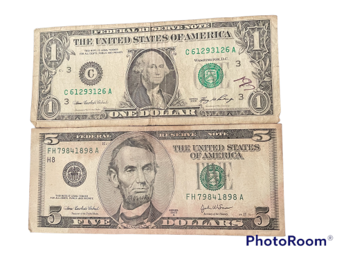 USA 5 Dollars and 1 Dollars