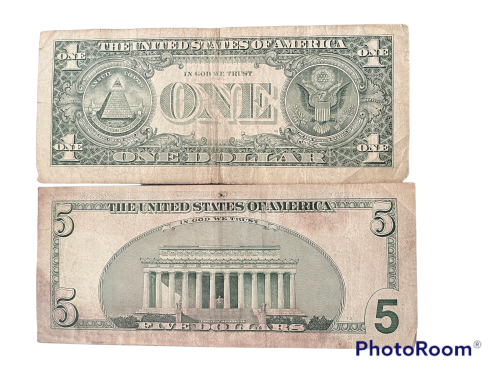 USA 5 Dollars and 1 Dollars