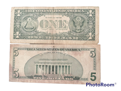 USA 5 Dollars and 1 Dollars