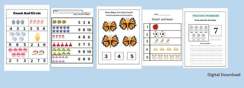Preschool 1500+ Worksheets Digital Download
