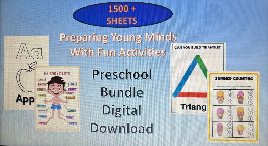 Preschool 1500+ Worksheets Digital Download