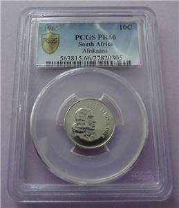 1965 South Africa 10c Afrikaans PCGS PR66 W/ SECURE LABEL PROOF STUNNING COIN!