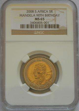 MANDELA 90th BIRTHDAY MS65 2008