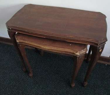 French Imbuia Mini Table set of 2