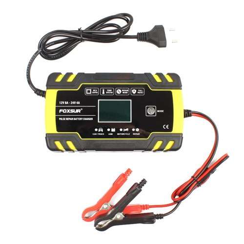 Intelligent Battery Charger 12V 8A 24V 4A for AGM GEL WET Lead Acid Battery