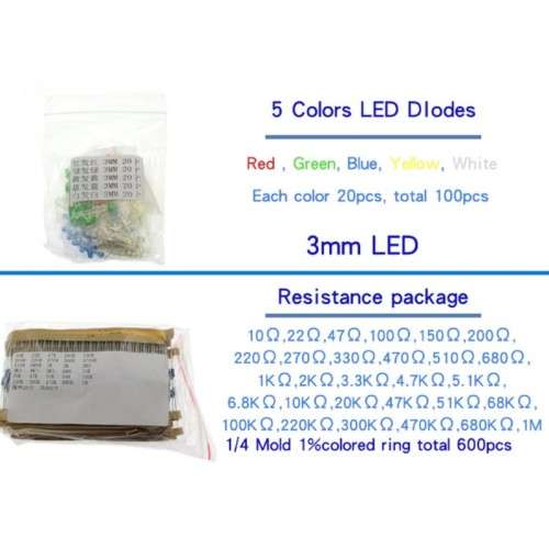 1390pcs Electronic Components Basic Starter Kit