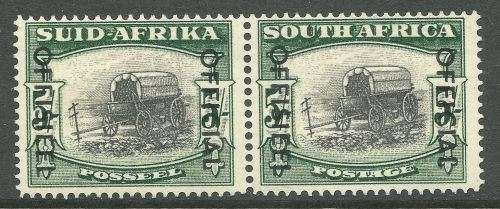 Union 5s Black & Deep yellow green Official SACC 48b HM CV R1500 for MNH