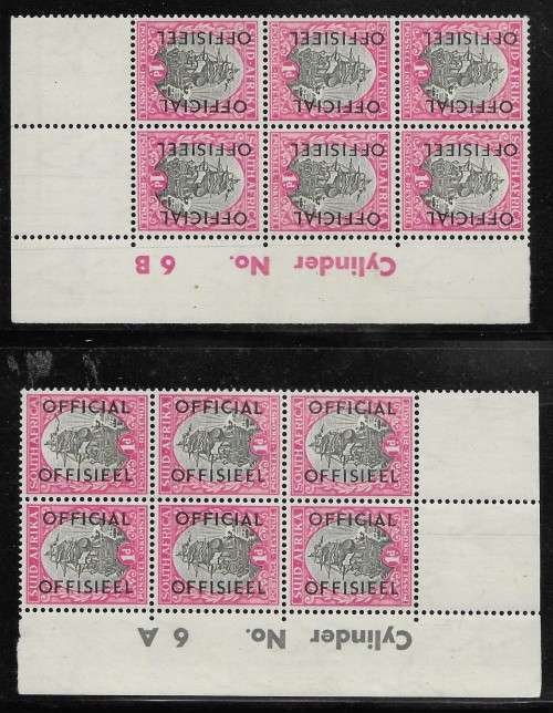 SOUTH AFRICA OFFICIALS SELECTION OF x9 CONTROL BLOCKS MNH/MH