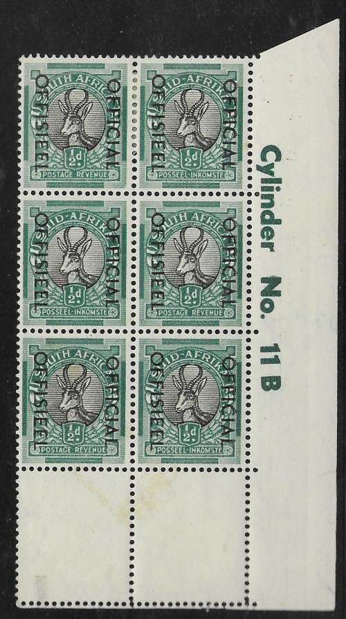 SOUTH AFRICA OFFICIALS SELECTION OF x9 CONTROL BLOCKS MNH/MH