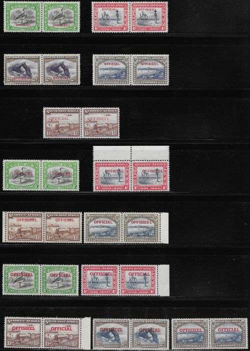SOUTH WEST AFRICA 1931-1952 OFFICIALS VF UNMOUNTED MINT. CV R3290