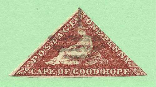 COGH 1863-64 1d Deep-brown red used 1 3/4 Margins. SACC 14a R3500. SG 18b GBP300.