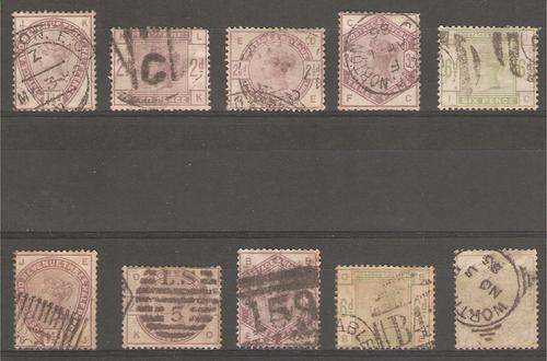 GB QV to QE II on 9 stock cards. Incl. sideways & inv wmk.C/V R30 000+