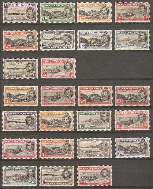Ascension KG VI 1938-53 Pictorials HM. Mixed perforations-Read. C/V R2500