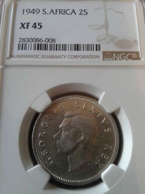 1949 2 Shillings XF45