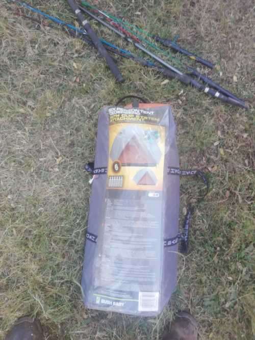 A lot of fishing and camping items.Valued at R 8800.25 Fishing rods,22 Spools,all dips,Pick up only.