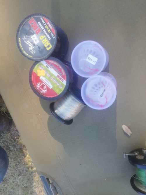 A lot of fishing and camping items.Valued at R 8800.25 Fishing rods,22 Spools,all dips,Pick up only.