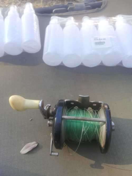 A lot of fishing and camping items.Valued at R 8800.25 Fishing rods,22 Spools,all dips,Pick up only.