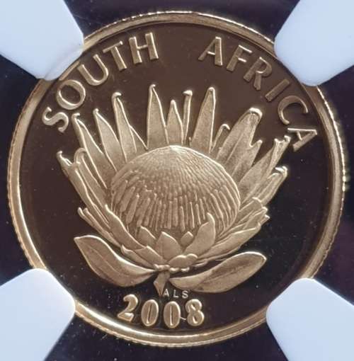 2008 South Africa Mahatma Gandhi PF 69 ULTRA CAMEO 1/10th Oz