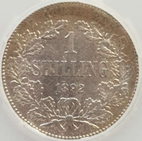 WOW.1892 1 SHILLING SANGS GRADED XF40