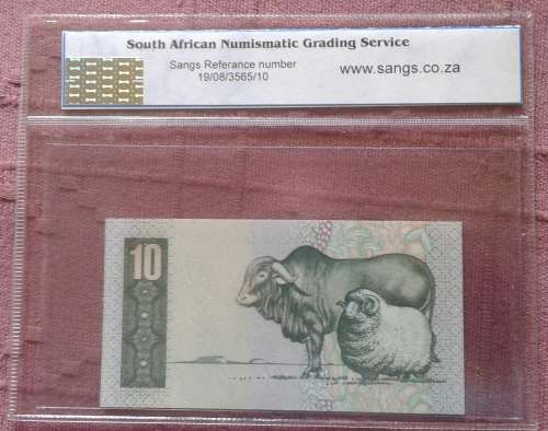 1981 GERHARD DE KOCK R10 NOTE SANGS GRADED CHOICE UNC64