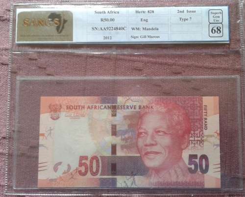 2012 GILL MARCUS R50 NOTE SANGS GRADED SUPERB GEM UNC68