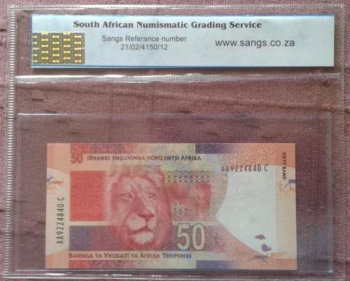 2012 GILL MARCUS R50 NOTE SANGS GRADED SUPERB GEM UNC68