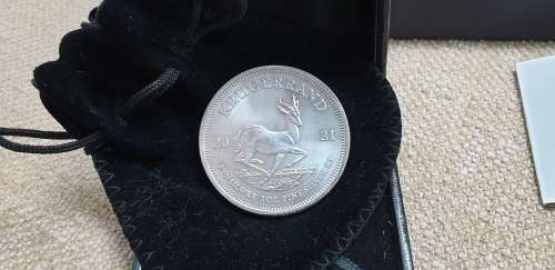 2021 Krugerrand 1oz Proof Fine-Silver in velvet pouch