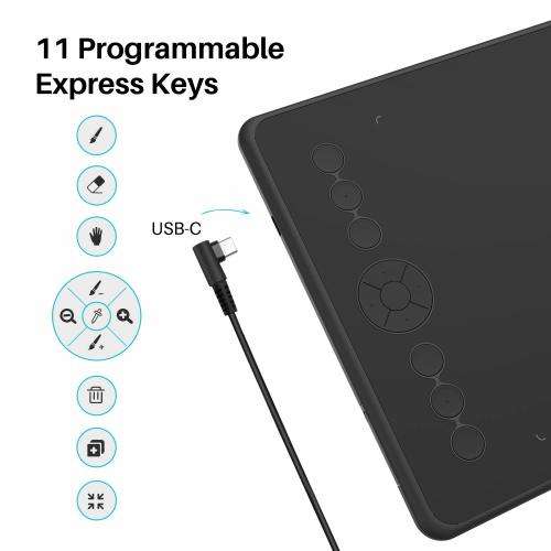 Huion Inspiroy Ink H320M Drawing Tablet 2-in-1 Dual-Purpose LCD Writing Tablet + FREE Case and Glove