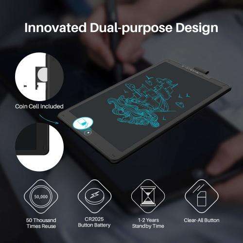 Huion Inspiroy Ink H320M Drawing Tablet 2-in-1 Dual-Purpose LCD Writing Tablet + FREE Case and Glove