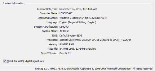 Lenovo T520 Intel Core i7-2670QM 2.20GHz