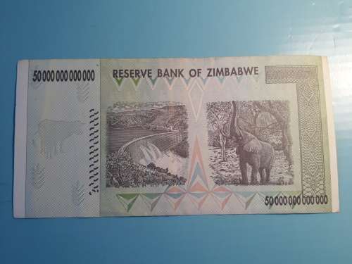 50 trillion dollar Zimbabwe note
