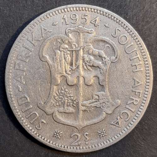 1954 S.A.Union 2 Shillings