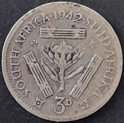 1942 S.A. Union 3 Pence